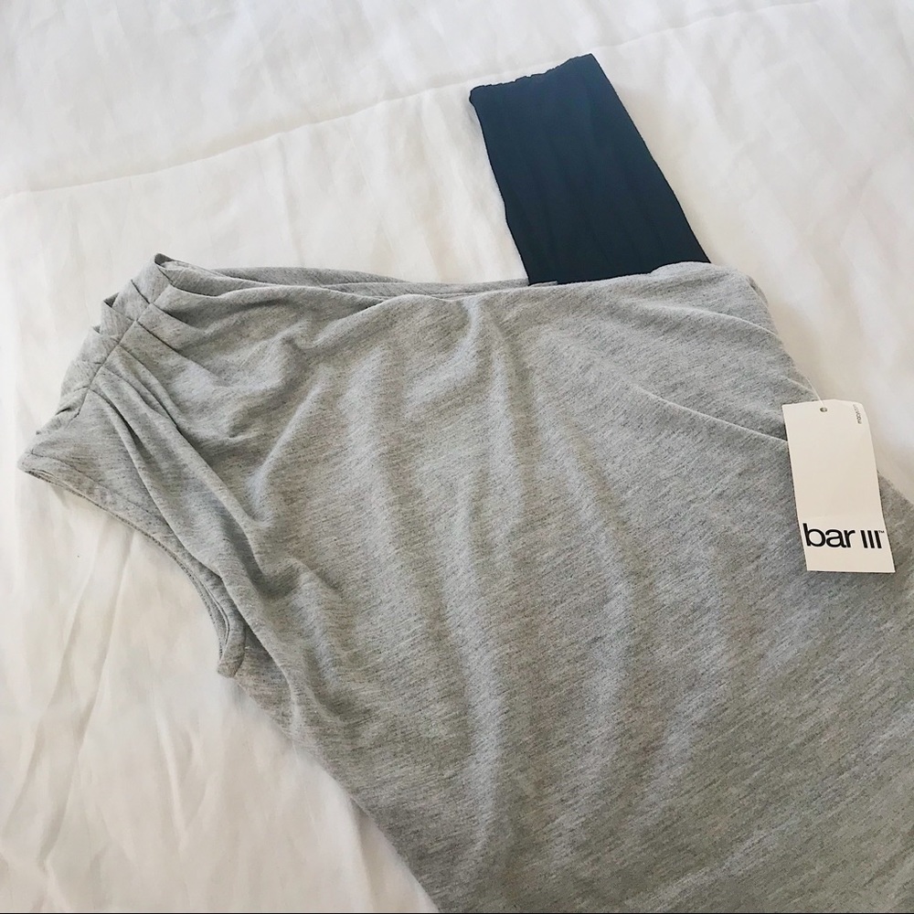 Bar III sleeveless gray bodycon dress NWT
